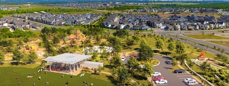 Easton Park neighborhood aerial view 